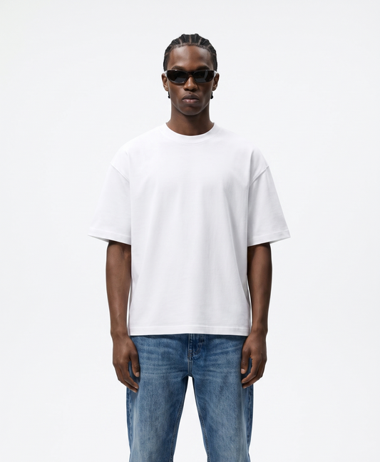 Boxy Blank White Tee